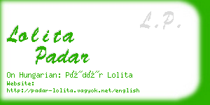 lolita padar business card